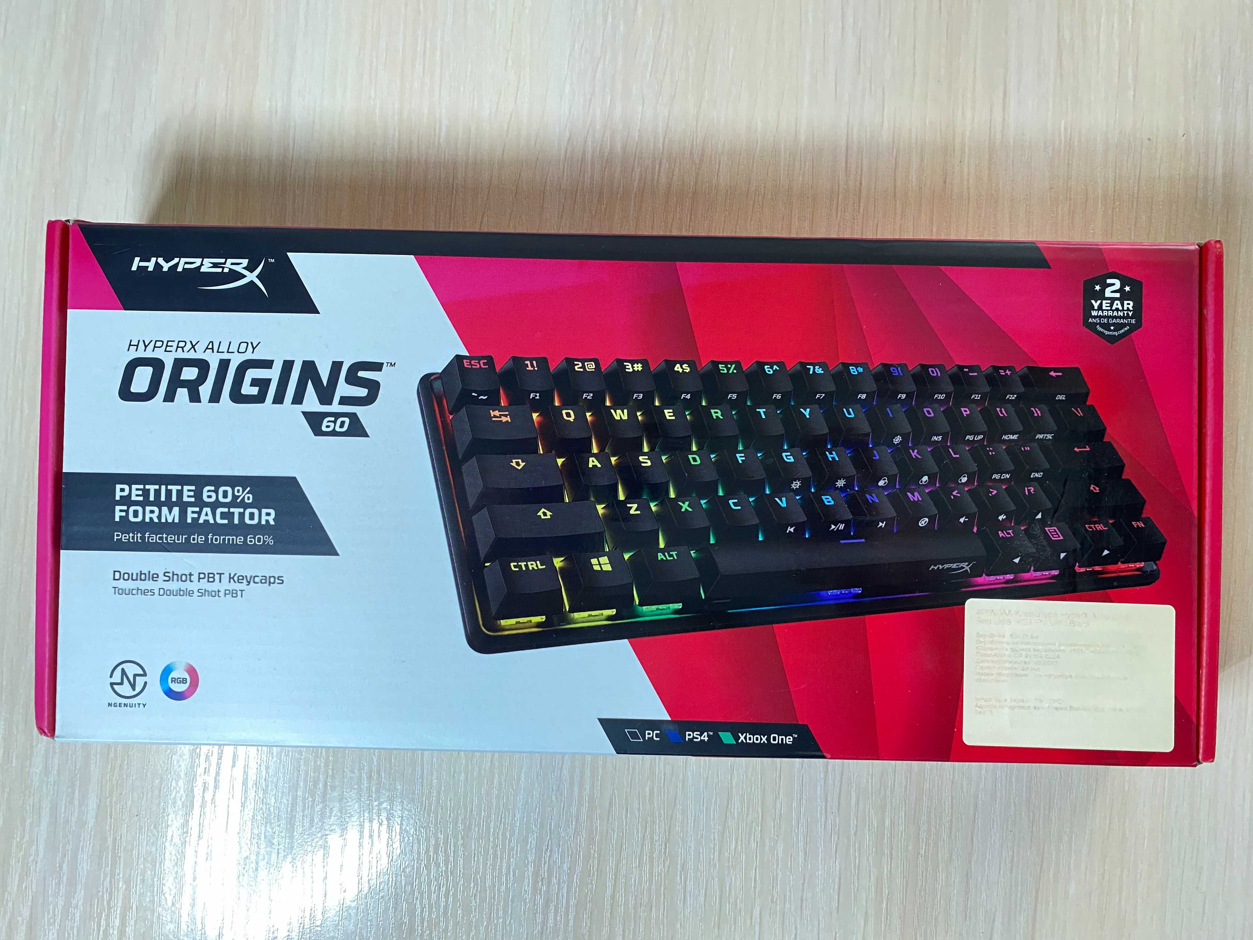 Клавіатура дротова HyperX Alloy Origins 60
