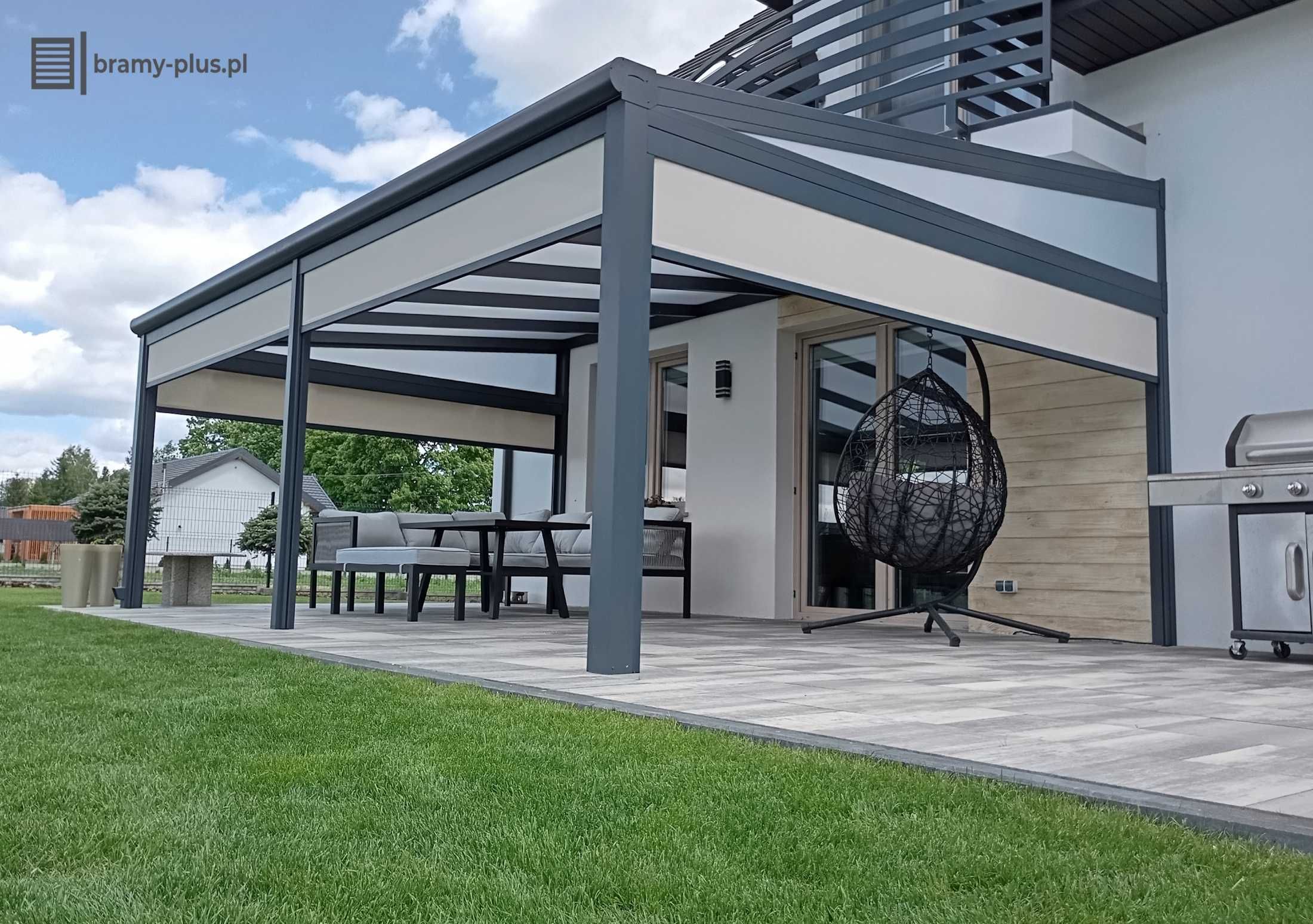 Zadaszenie tarasu 4x4 aluminiowe z montażem poliwęglan pergola montaż
