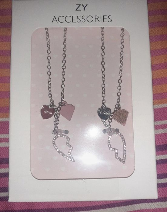 Conjunto de 2 colares e 2 pulseiras BBF melhores amigas, da Zippy