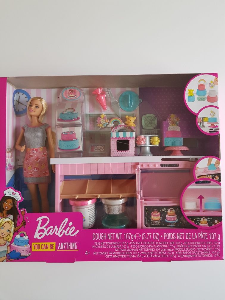 Lalka Barbie mattel pracownia wypiekow z ciastolina