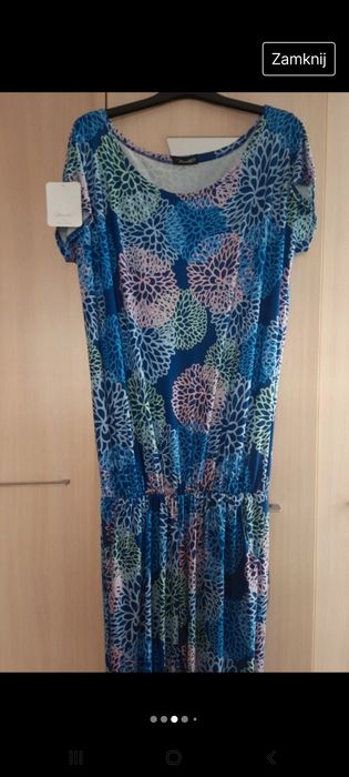 Kombinezon granat w kwiaty 42/44/46