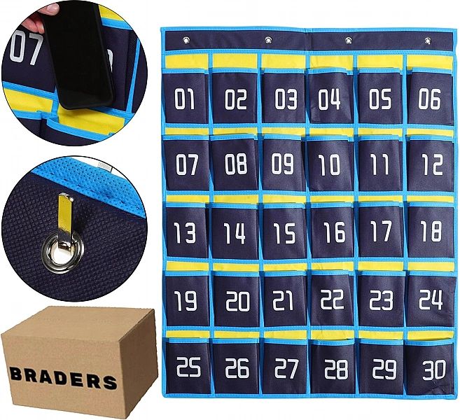 Numerowany Uchwyt Na Telefon Komórkowy Do Klas Organizer Kieszeń Na Te