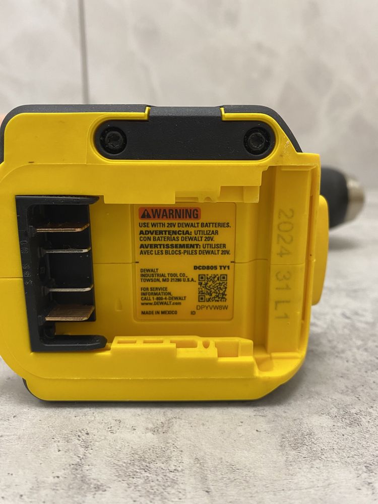 DeWALT DCD805 20Vmax безщітковий ударний шуруповерт Made in Mexico