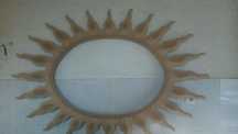 Moldura oval toda entalhada