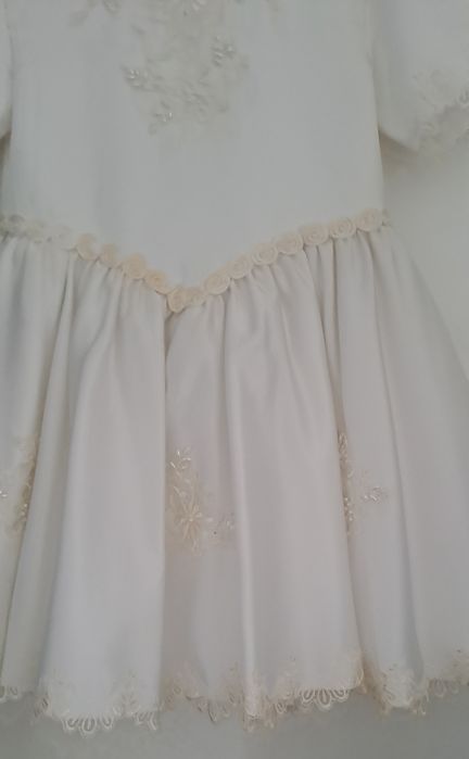 Vestido Cerimónia 2 Anos Cetim motivos bordados