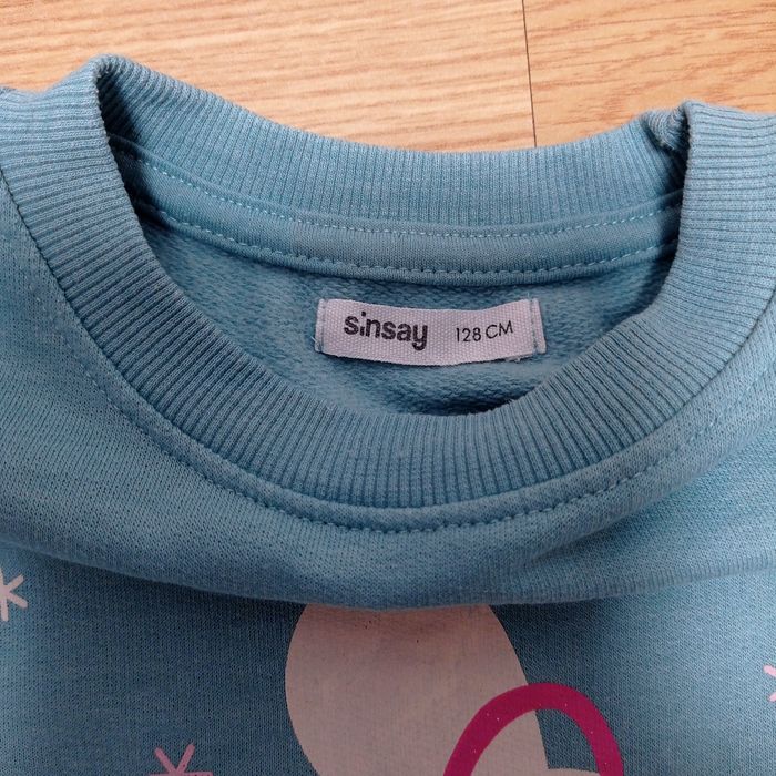 Bluza 128 Sinsay turkusowa z myszką