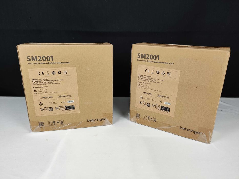 2× Behringer SM2001 Suportes monitor NOVOS