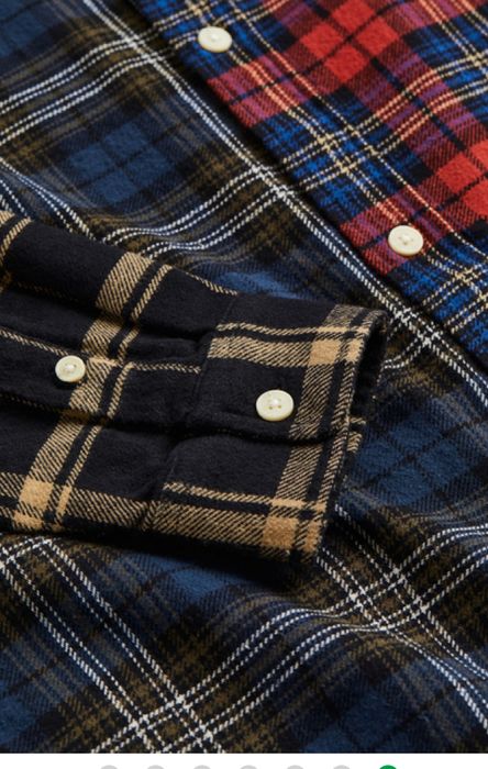 Сорочка рубашка в клітинку картата H&M унісекс