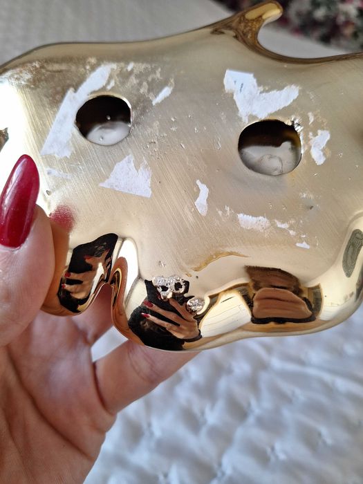 Nowa Taca Dekoracyjna Paterka Liść Złota Sinsay Jesień