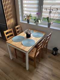 Stół + 4 krzesła zestaw drewnane sosna