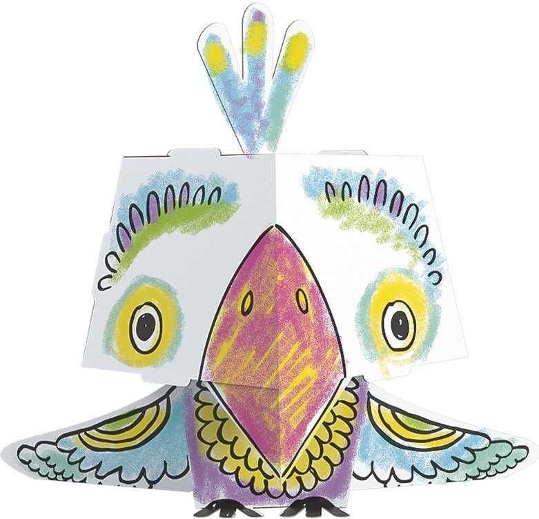"Papuga" kolorowanka-składanka 3D dla dzieci MCH-000107