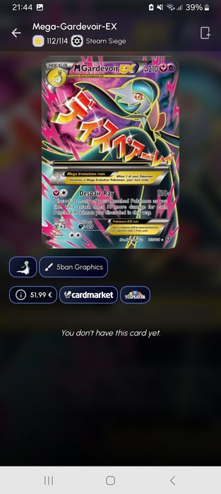 Carta de pokémon rara