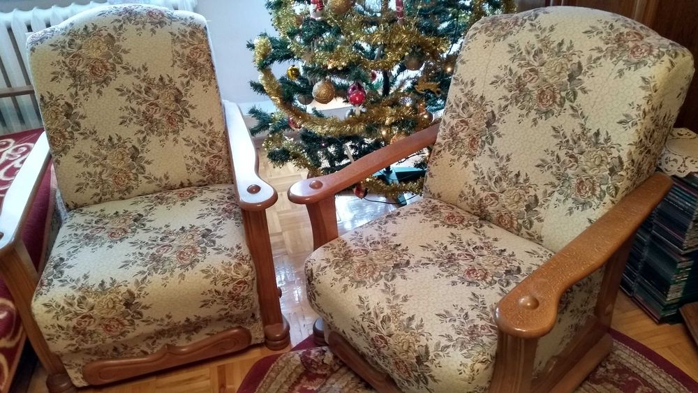 Fotele  2 sztuki stylowe, żakardowe