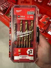 Набір свердл по металу PACKOUT RedHEX HSS-G TiN MILWAUKEE, (10шт)