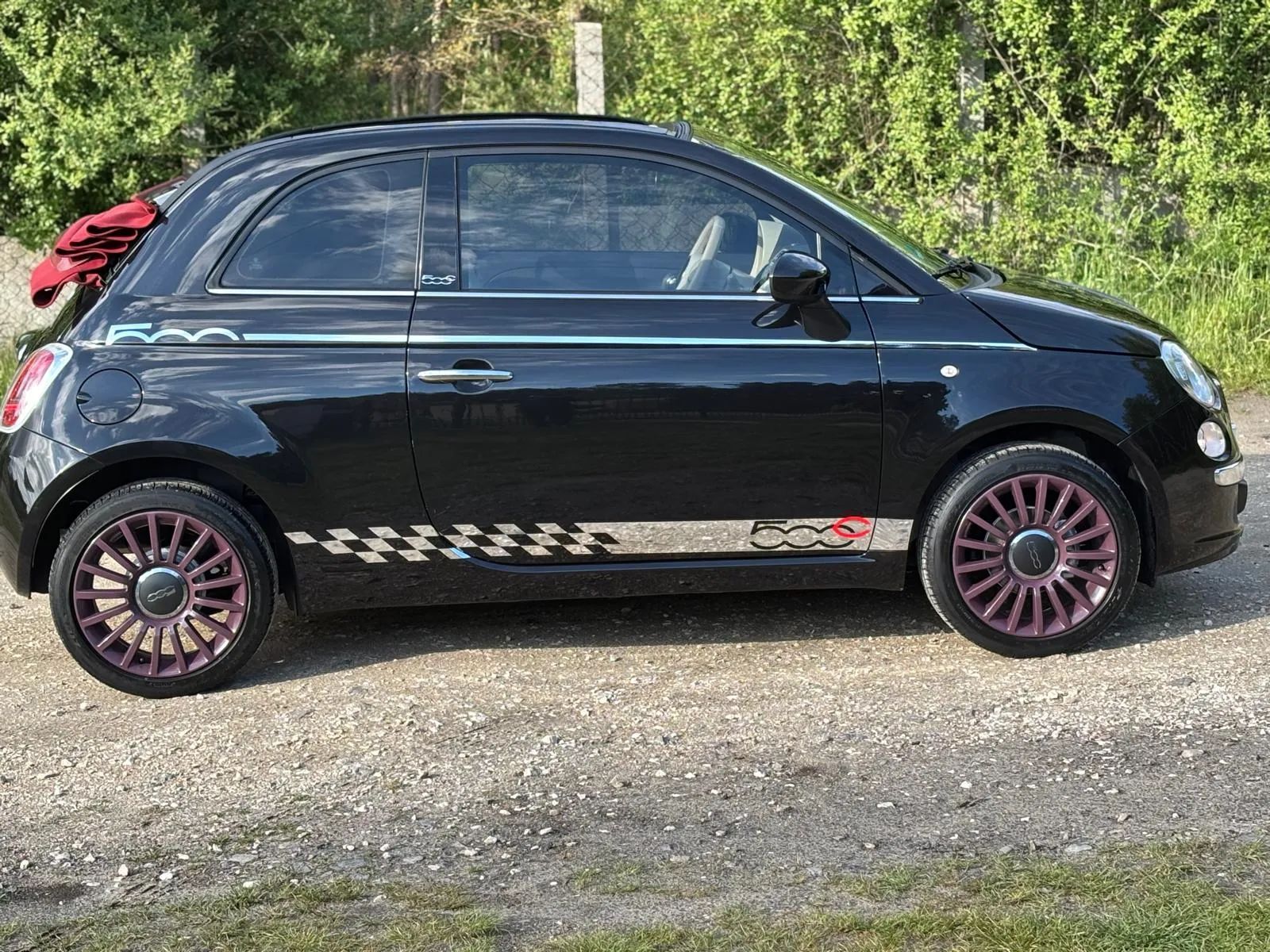 Fiat 500 **CABRIO**Z Niemiec**Stan Idealny**Brazowe Skóry**KLIMA**IGIEŁECZKA**