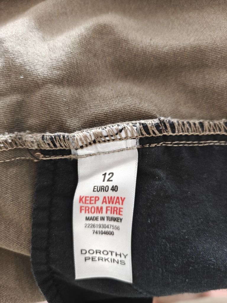 Tanio spódnica 40/12,khaki, pasek gratis