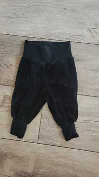 Nawet IT czarne welurowe spodnie haremki 56cm