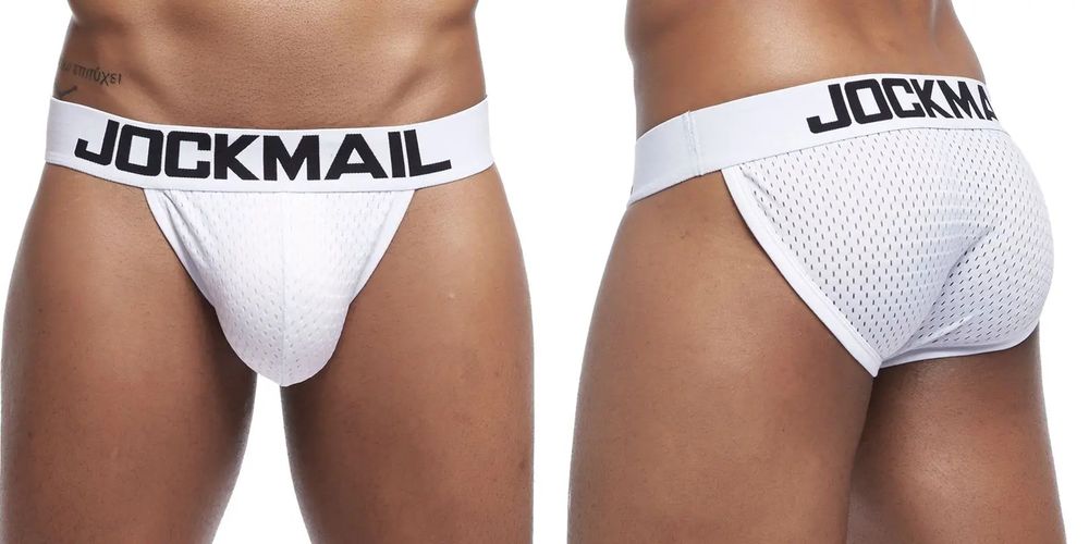 Męskie sexowne siateczkowe slipy Tanga na lato JOCKMAIL - XL