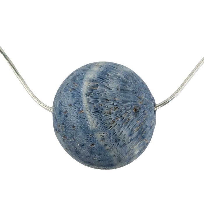 VERSIL łańcuszek naszyjnik żmijka 55 cm kulka koralowiec SREBRO 0,925