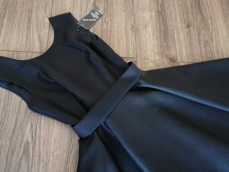 Elegancka sukienka z kokardą EMO rozmiar 34