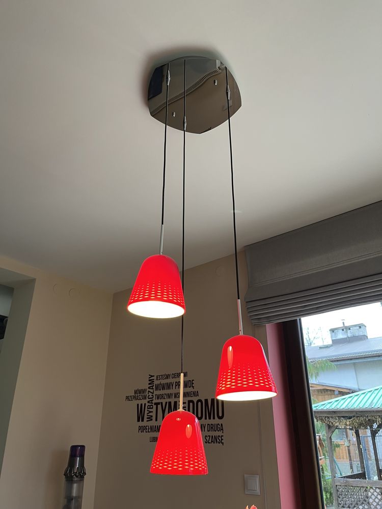 Lampa wisząca jadalnia / salon Agata Meble - kolor oprawy czerwony