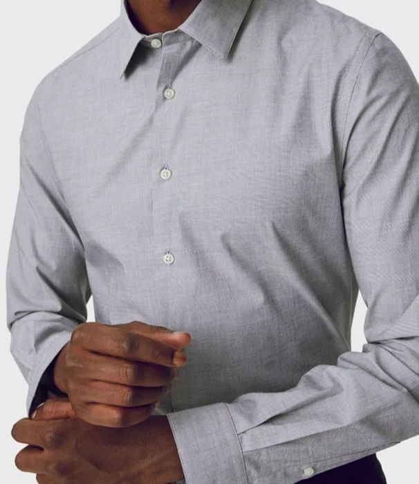 Koszula C&A męska XL 44 szara bawełniana biznesowa długi rękaw
