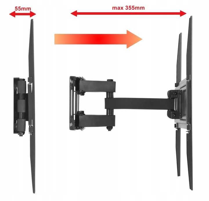 Regulowany Uchwyt Ścienny do TV 25-70 Cal Obrotowy