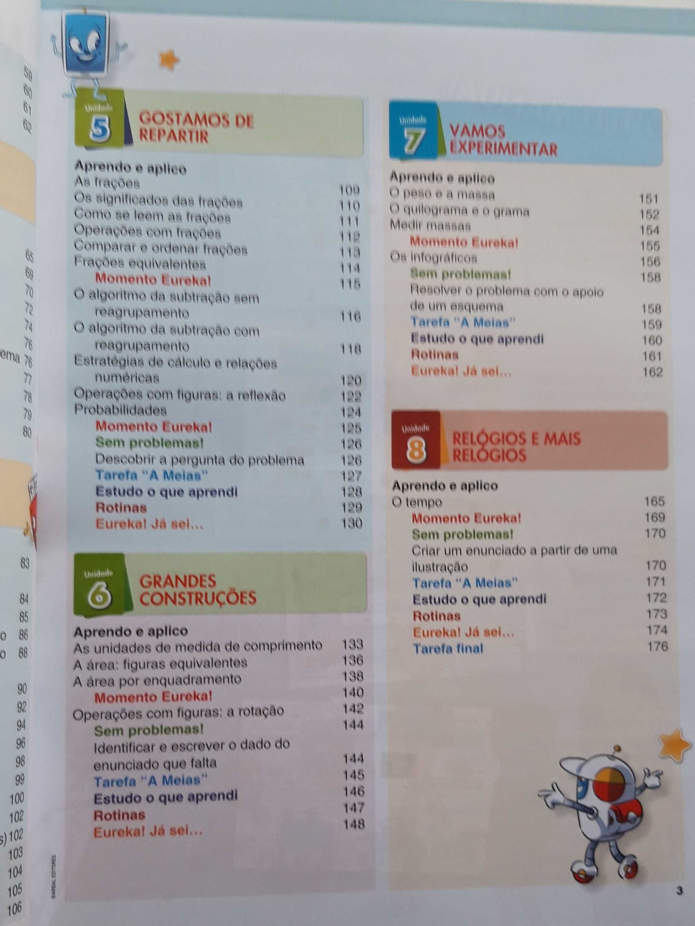 Manual escolar Matemática 3.º ano - NOVO.