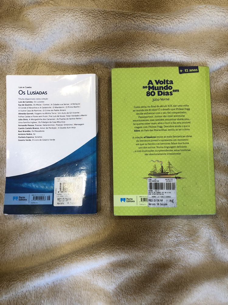 Livros lusiadas e 80 dias