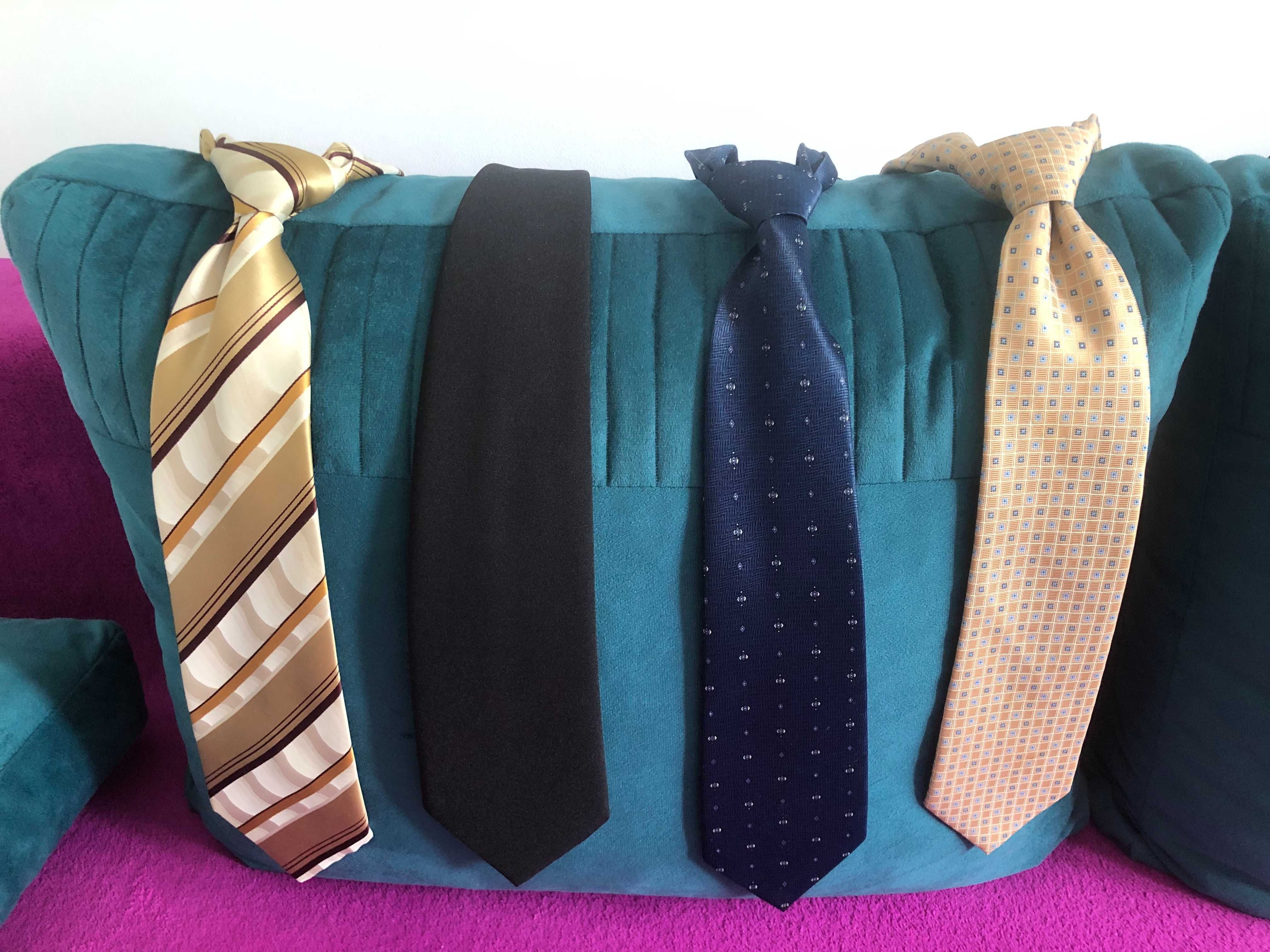 Krawaty męskie, jak nowe, różne wzory i kolory (10 szt.) - okazja!