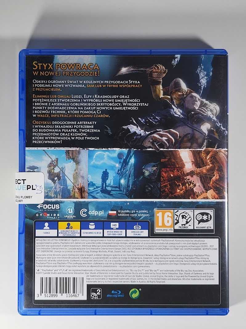 Styx Shards of Darkness / Gra PS4 / NAPISY PL / C.H Land / Warszawa