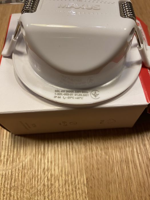 Комплект точкових світильників Maxus 3W тепле світло 4шт.