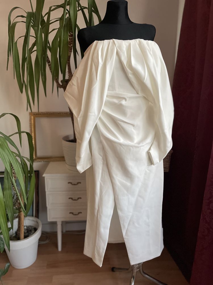 Sukienka midi Hiszpanka asos drapowana 44 xxl 42 xl