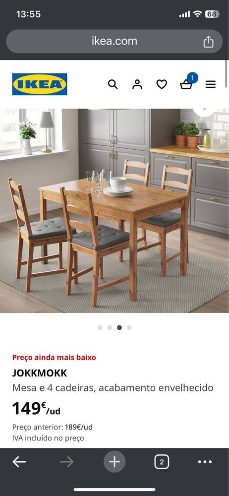 Table with chairs IKEA