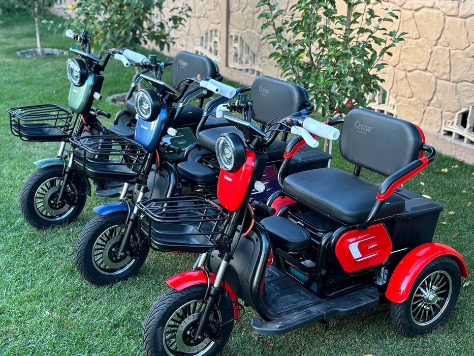 Трицикол CORCO《LOGAN 》Двигун 1000-1200W Батарея 72V-23Ah Доставка.