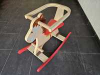 Cavalo baloiço de madeira para crianças