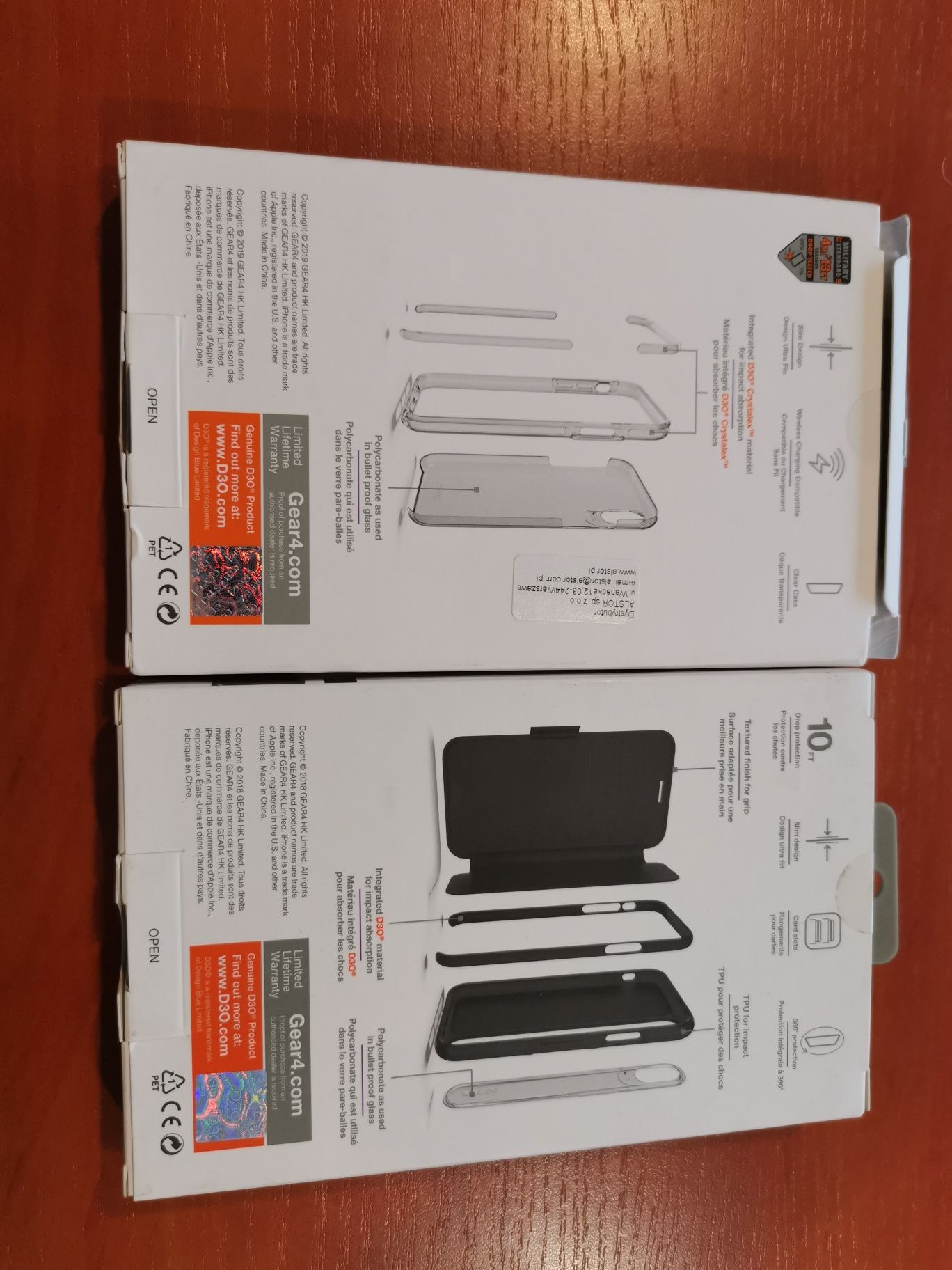 Etui pokrowiec case do Apple iPhone XS Max komplet 2 sztuk Gear4
