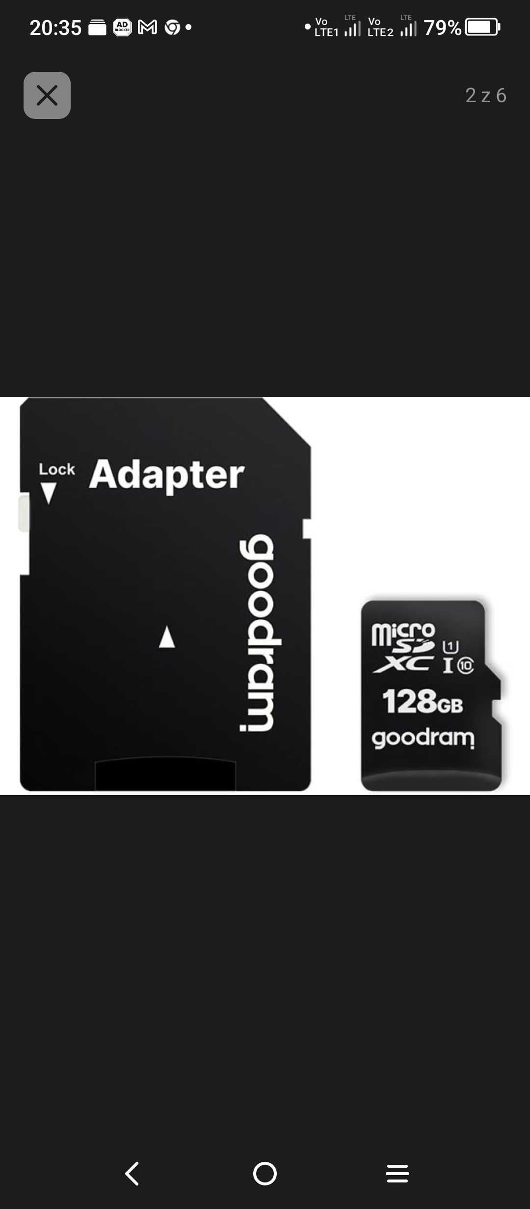GOODRAM 128GB microSDXC 100MB/s C10 UHS-I U1 z adapterem bardzo szybka