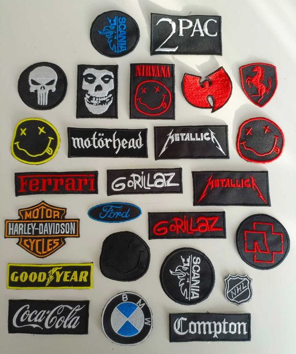 Haftowane Naszywki Naszywka Naprasowanka Harley Punisher Metallica