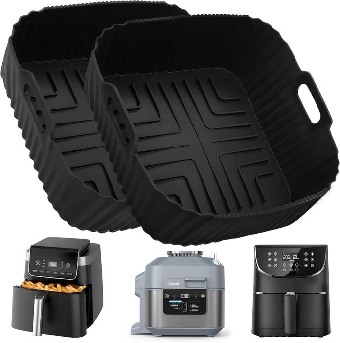 Silikonowe Wkładki Air Fryer Kwadrat 2szt Ninja COSORI 4,7-5,7L