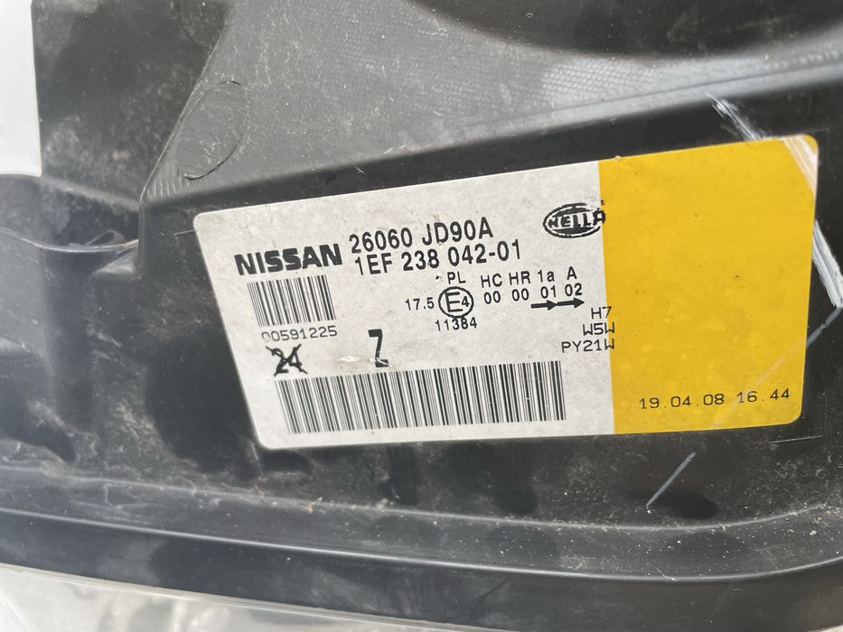Фара ліва з електрокоректором  Nissan Qashqai j10