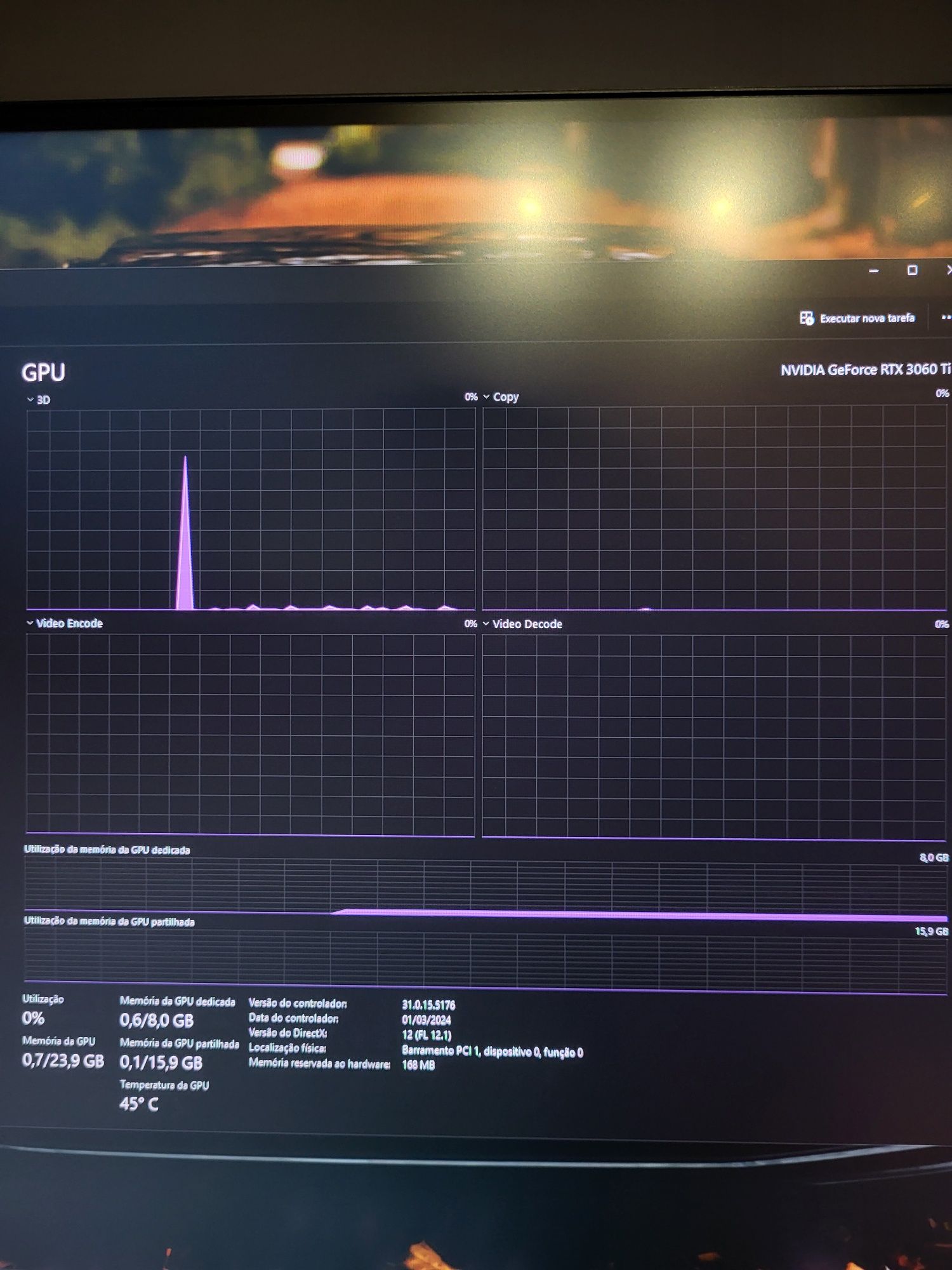 MSI RTX 3060TI Como nova com garantia até 2025