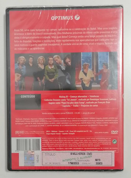 DVD - 8 Mulheres, de François Ozon