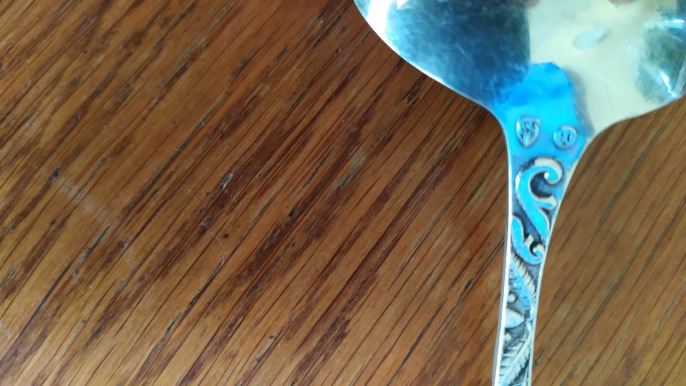 Srebrna łyżeczka do cukiernicy