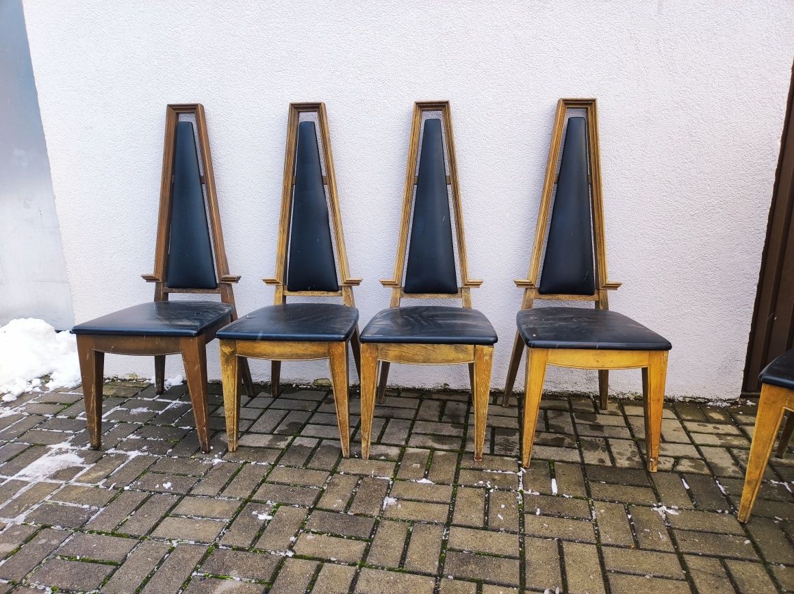 Unikatowe krzesła Secesja Art Deco Wysokie Design
