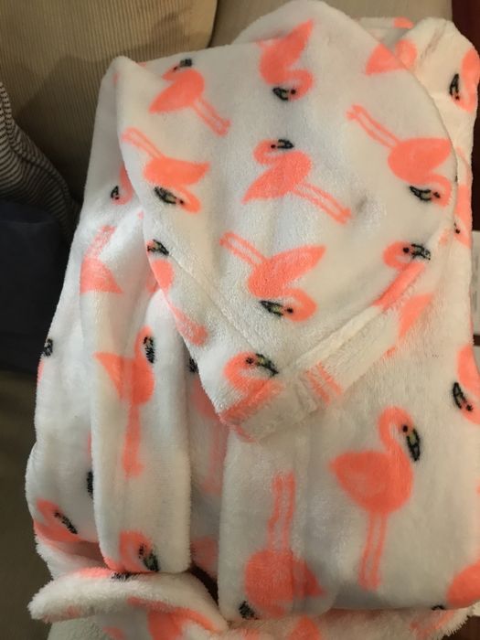 Roupão de menina com capuz