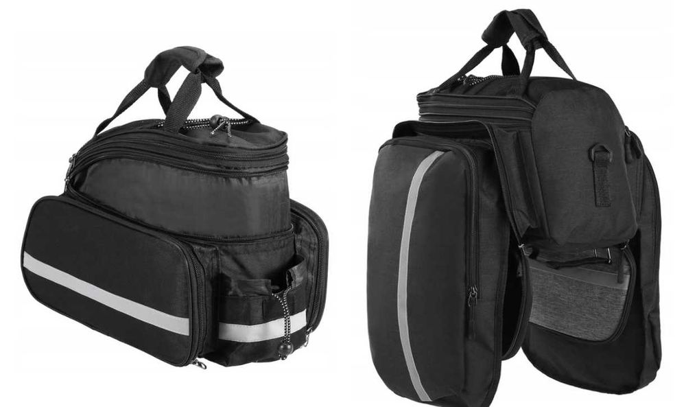 Uniwersalna torba na rower, sakwa na bagażnik, podwójna, rowerowa,nowa