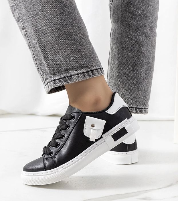 Czarne sneakersy damskie Frame