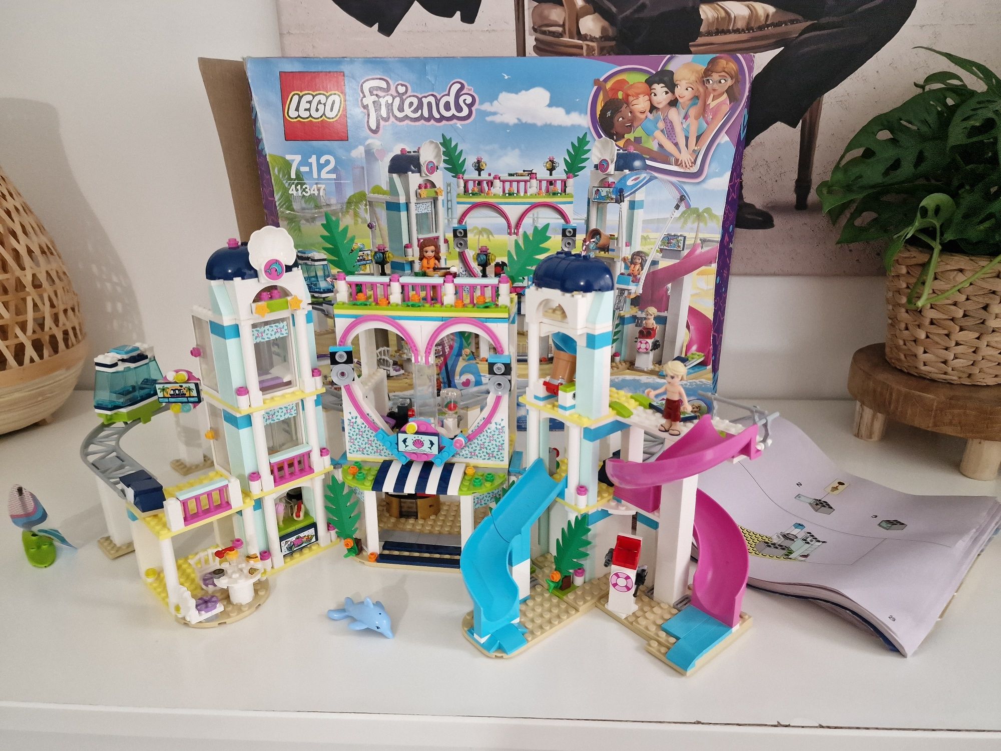 Lego Friends- Kurort w Heartlake, kolejka górska, zestaw serce, klocki