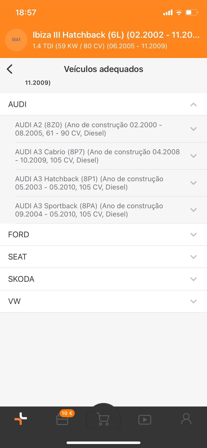 Bomba de água para as marcas Audi, ford, seat, Skoda e vw